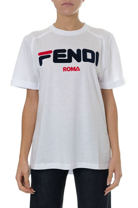 fendi roma t shirt logo|fendi oversized t shirt.